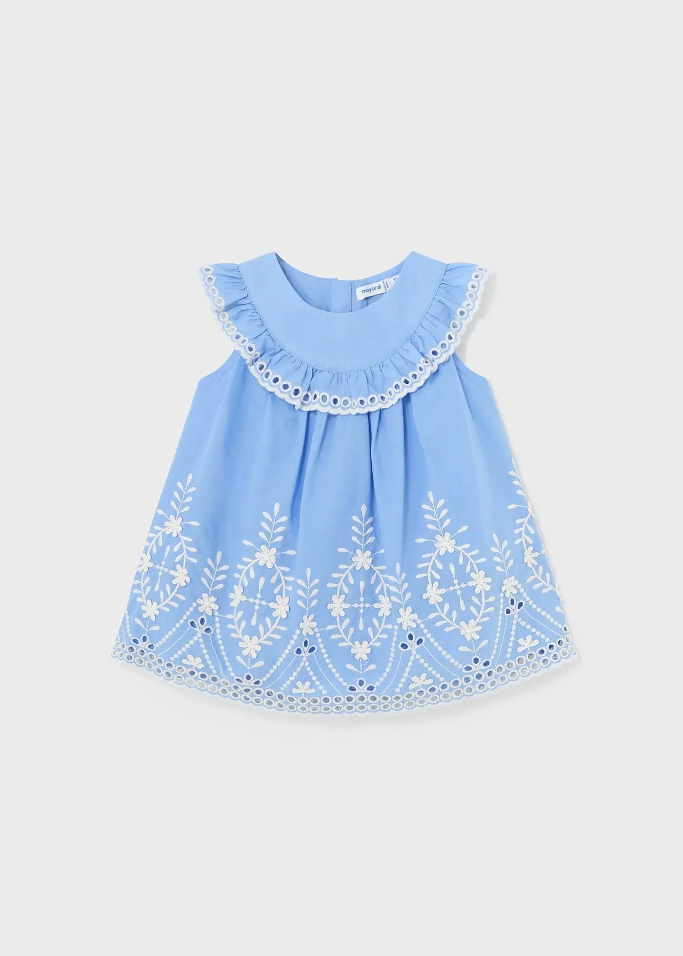1915 - Embroidered dress for baby girl - Indigo