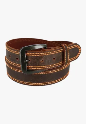 3D Mens Double Stitched Belt