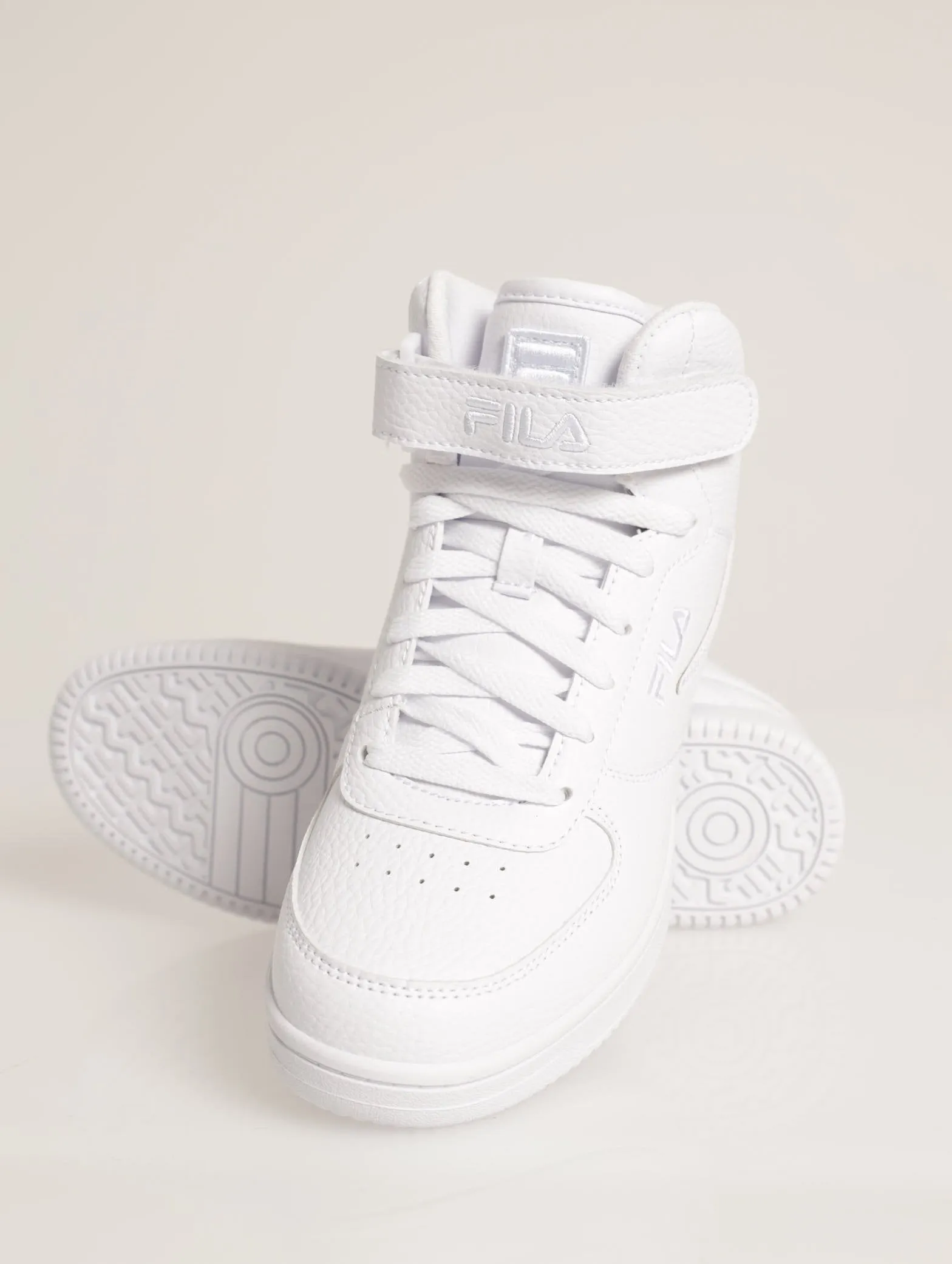 A-High Panel Hi-Top Lace Up Sneaker - White