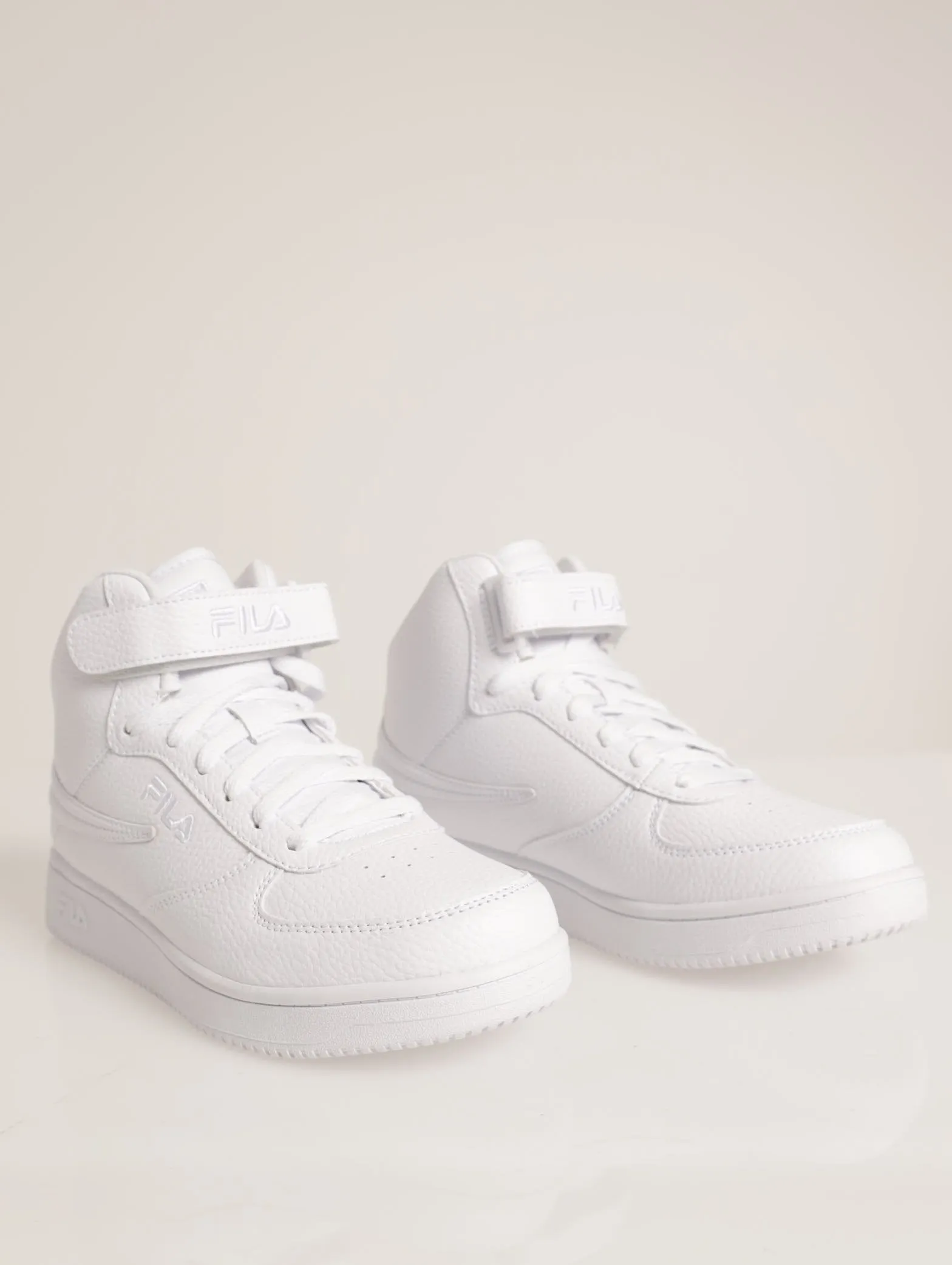 A-High Panel Hi-Top Lace Up Sneaker - White