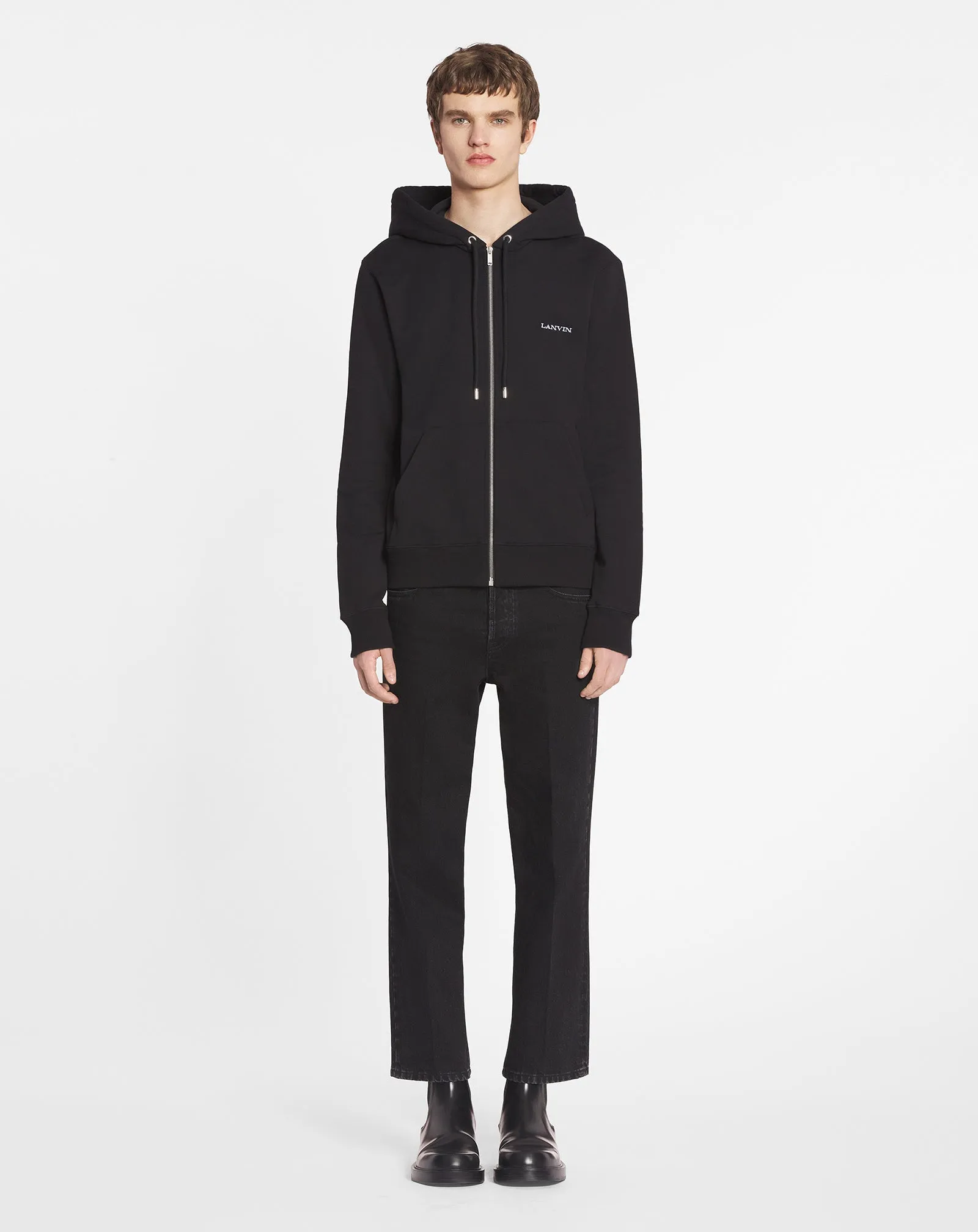 ARCHIVES PRINT ZIPPED HOODIE