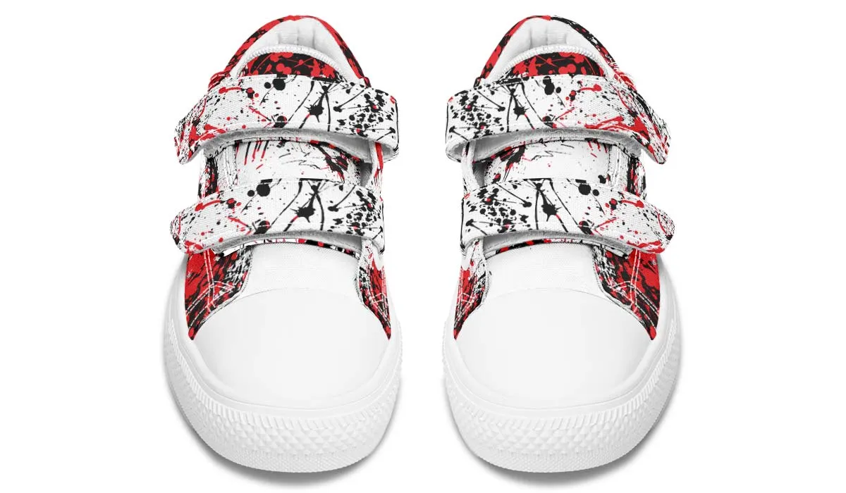 Black Red White Splatter