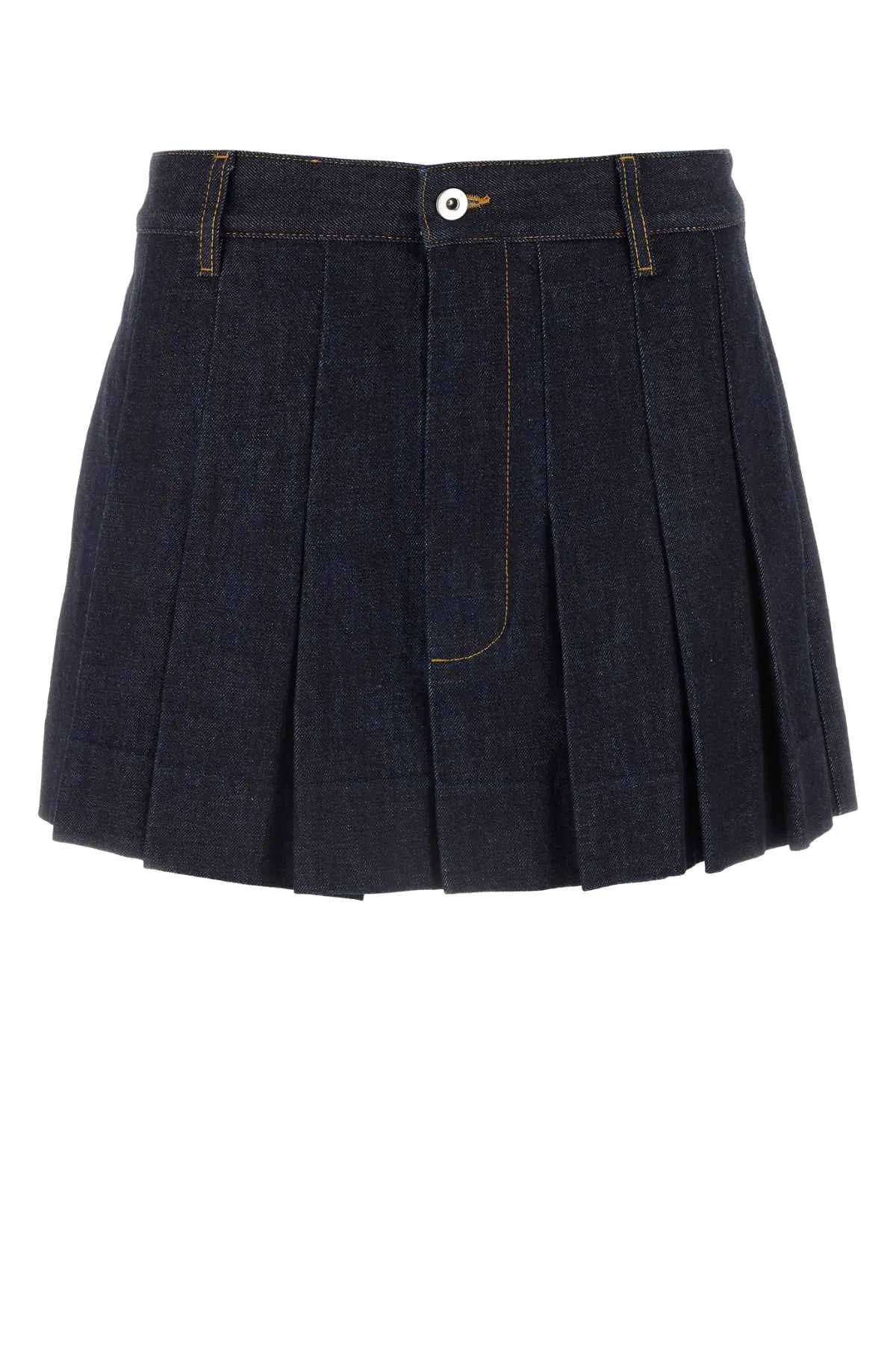 Bottega Veneta Dark Blue Denim Mini Skirt