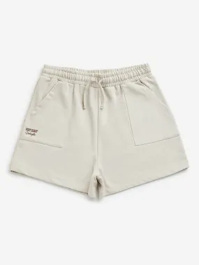 Buy Y&F Kids Beige Mid Rise Shorts from Westside