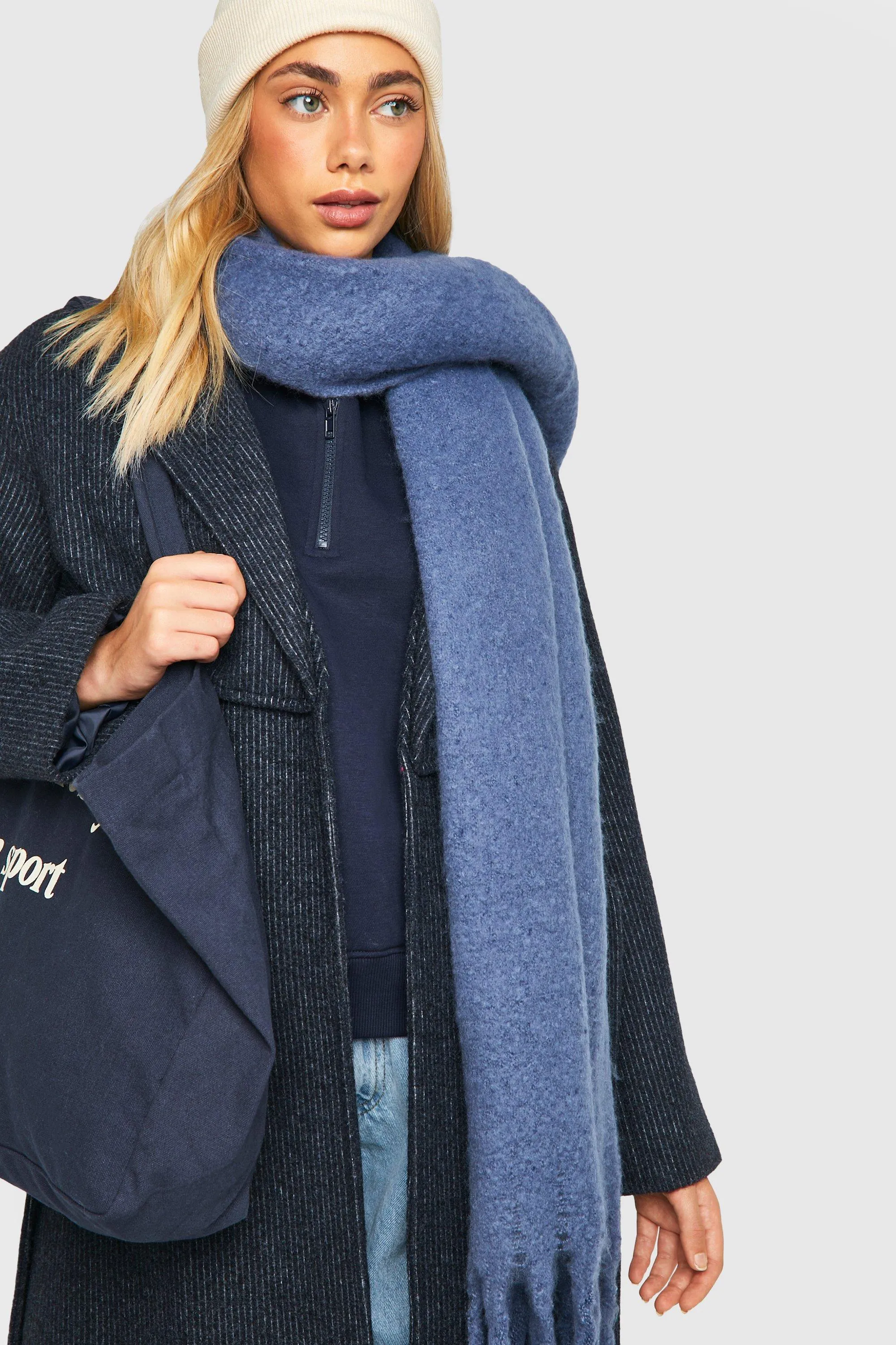 Chunky Oversized Fringe Scarf