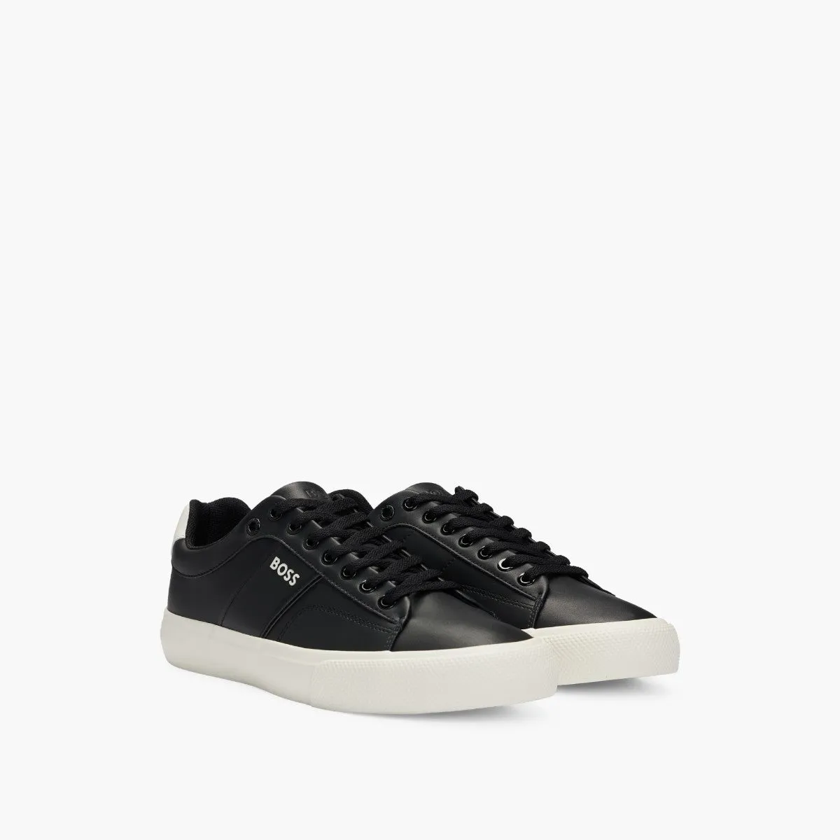 Cupsole Lace-Up Trainers With Contrast Logo