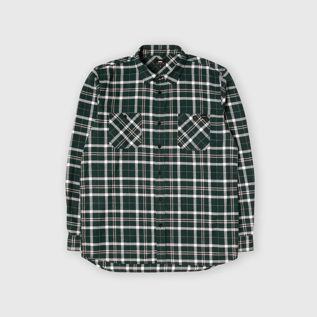Edwin Labour Shirt LS - Pine Grove / Pink Garment Washed