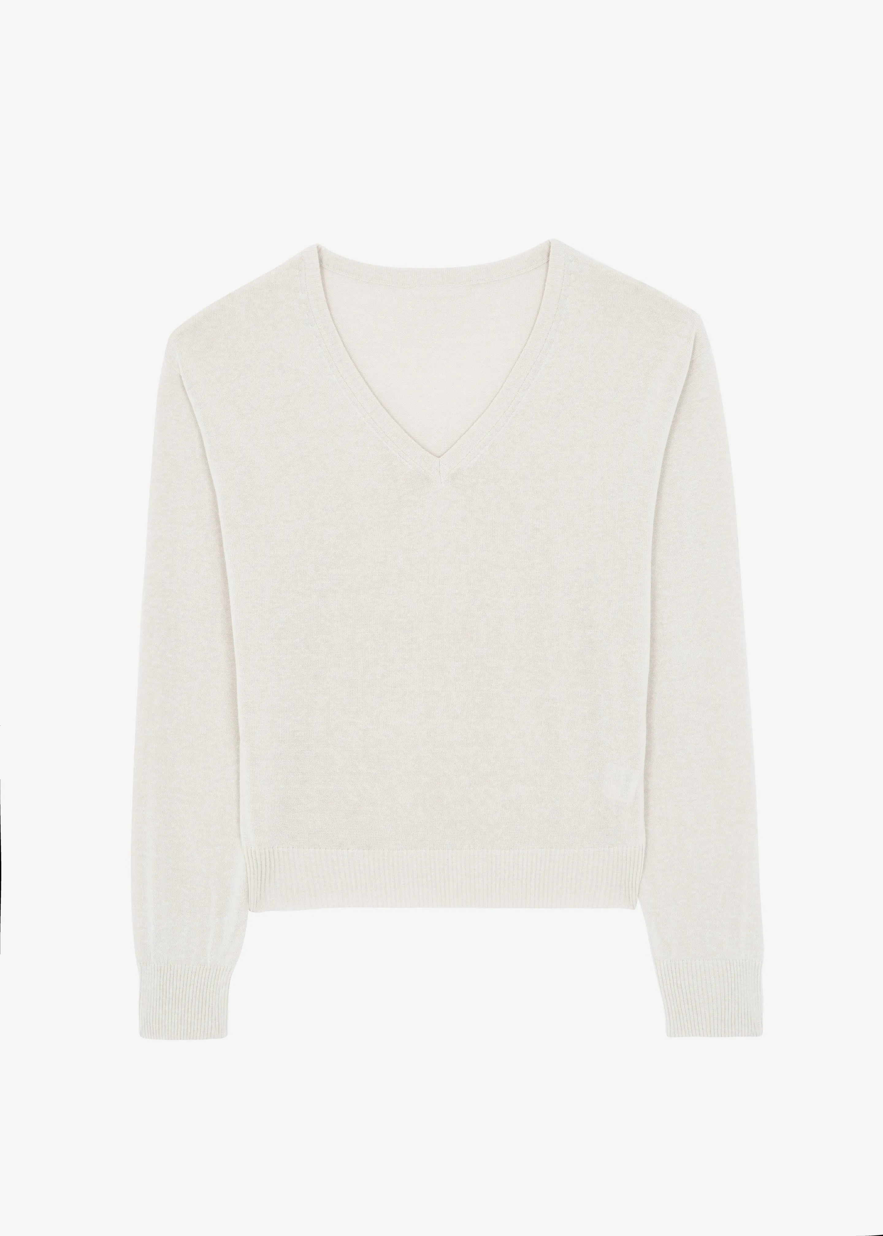 Eliora V Neck Sweater - Beige