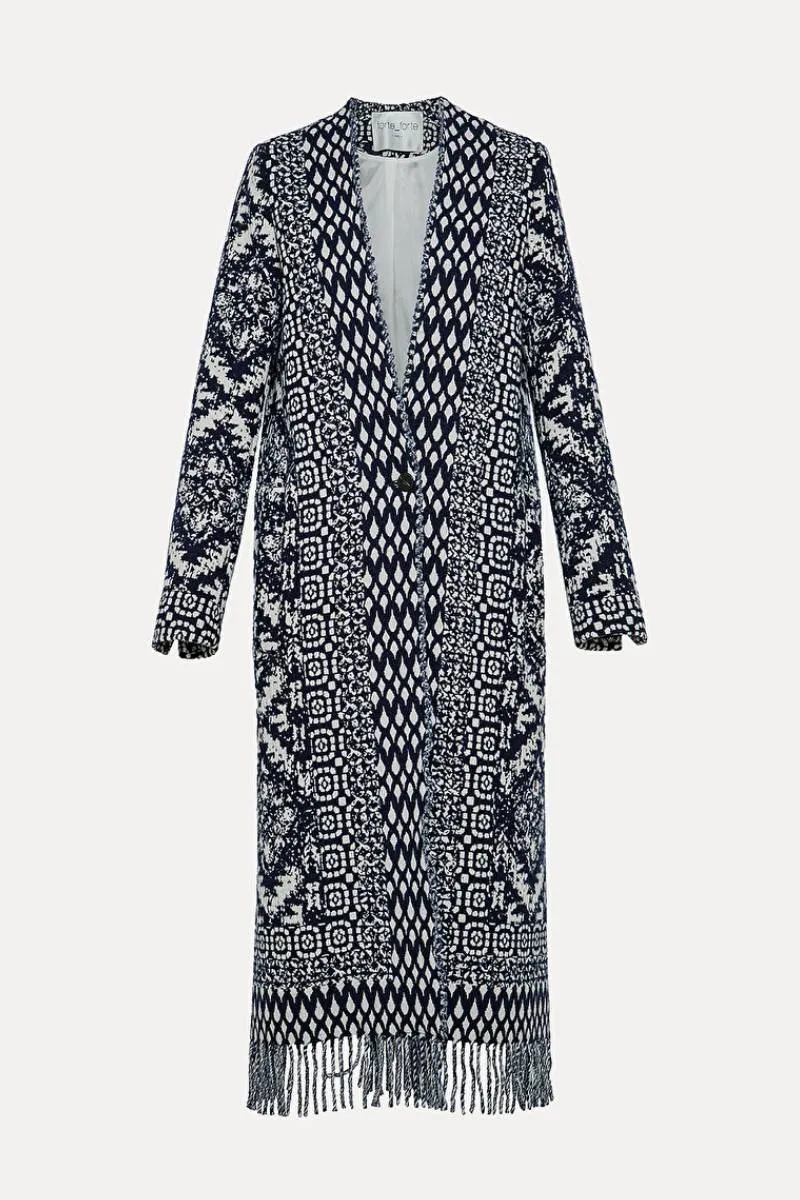     FORTE FORTE     Coat Clio Jacquard 10600_my Coat Notte