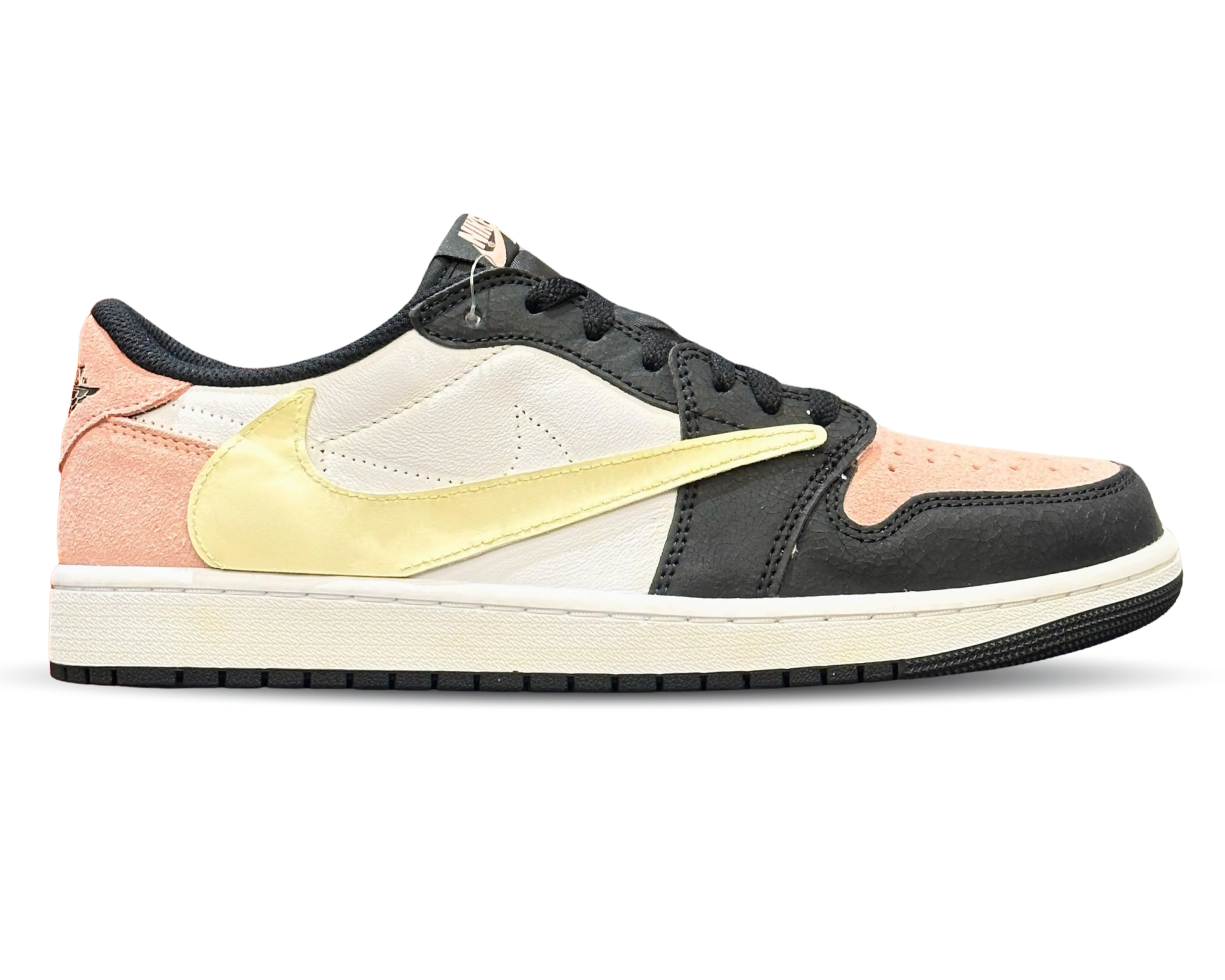 Jordan 1 low Bleached Coral  ‘Off-White Inspired’ (Handcrafted Custom)
