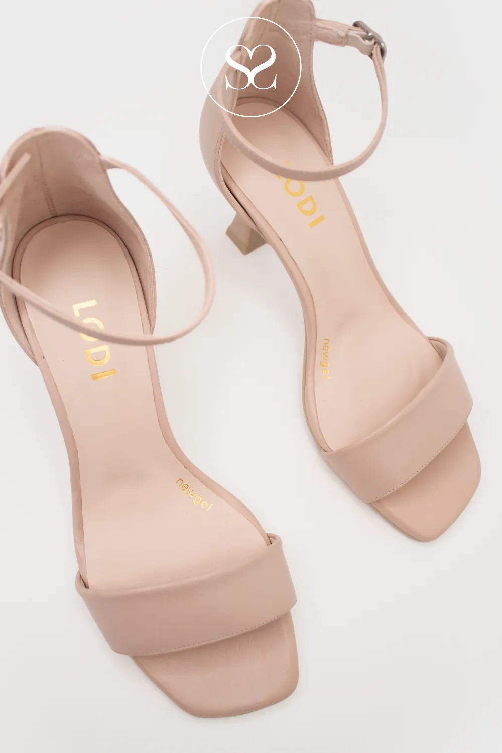 LODI LISCO NUDE HEELED SANDAL