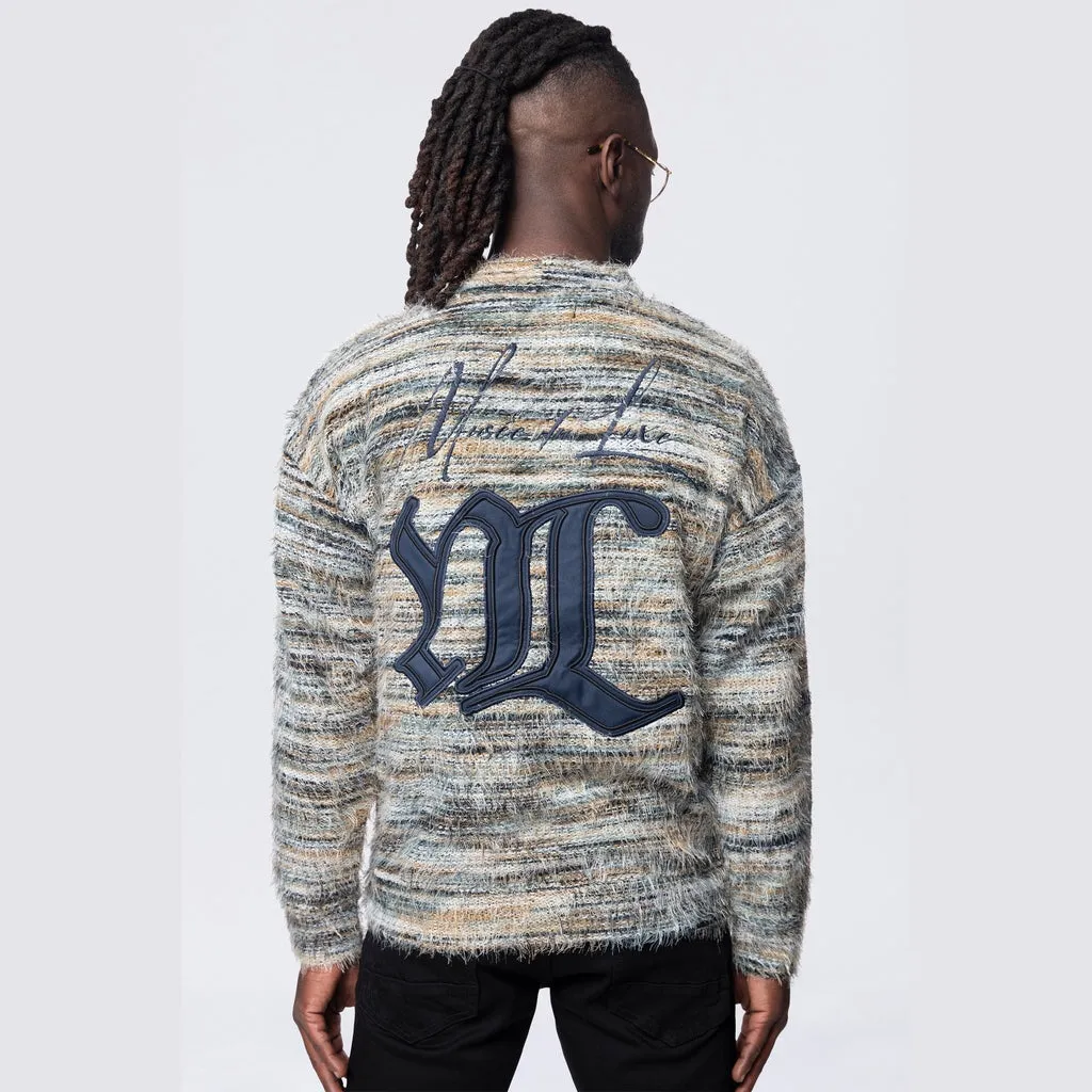 Long Haired Cardigan - Ocean
