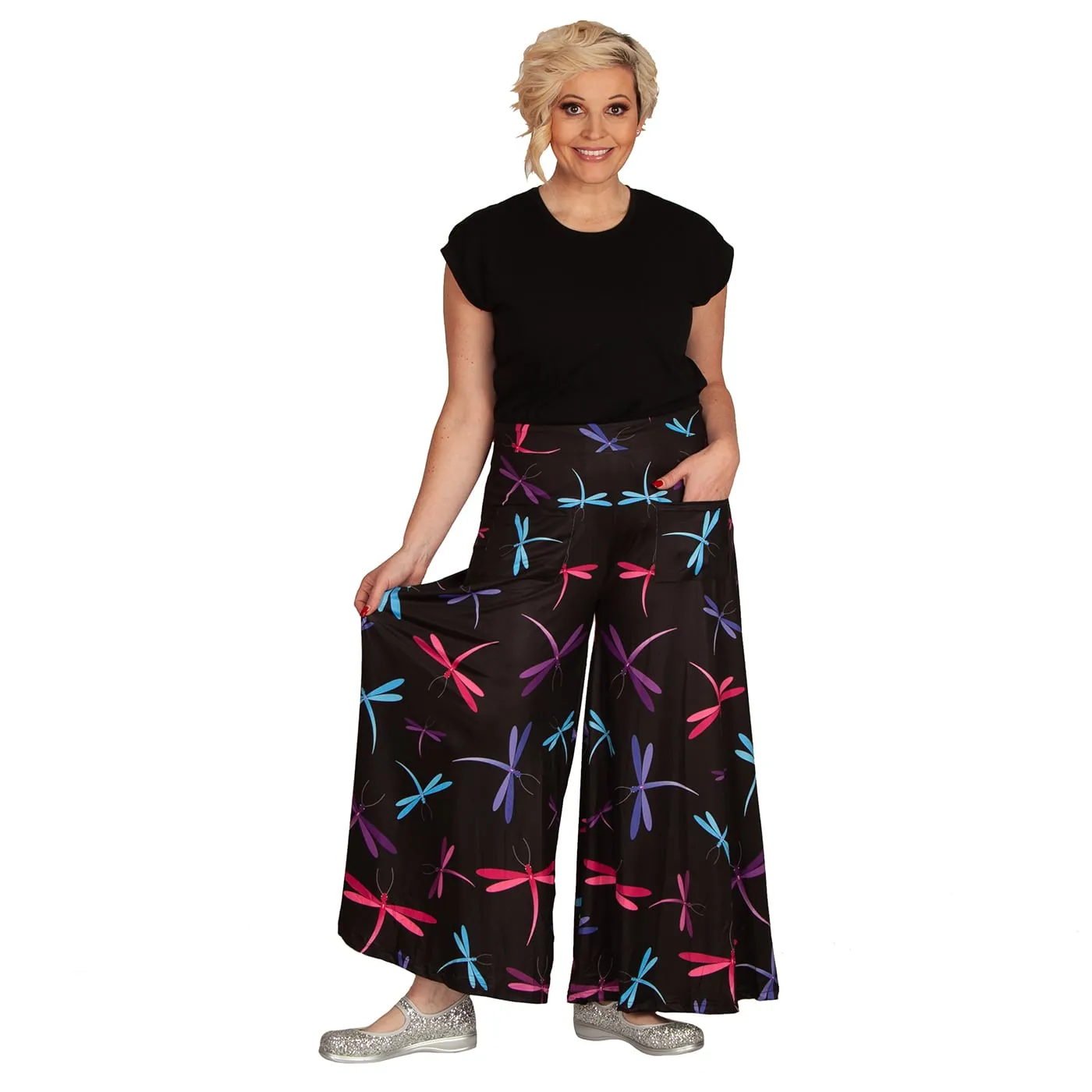 Midnight Dreaming Wide Leg Pants With Pockets