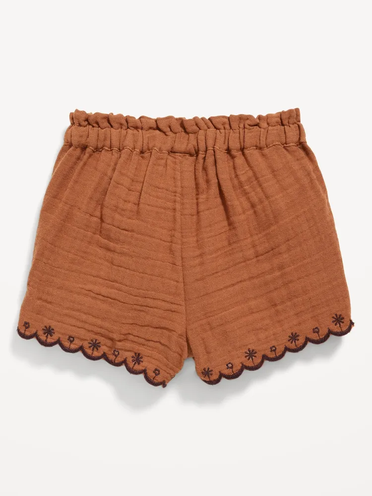 Old Navy Double-Weave Scallop-Trim Shorts for Baby