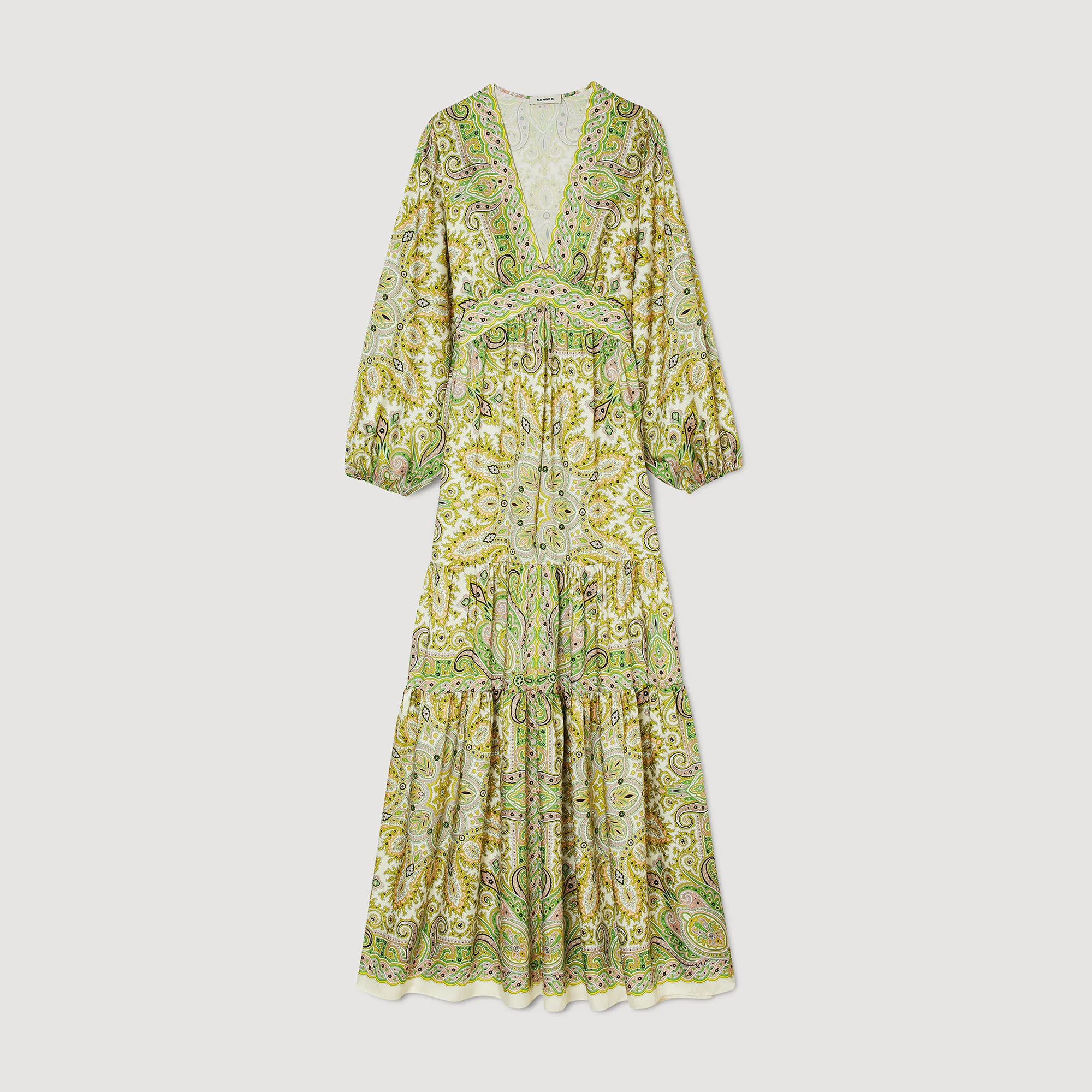 Scarf Print Maxi Dress