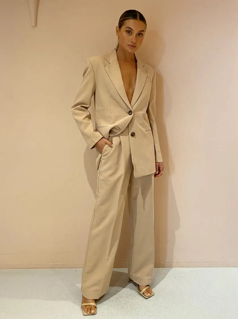 Shona Joy Ivy Tailored Pant in Latte