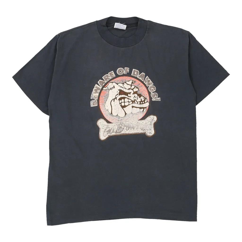 Single Stitch  National Graphic T-Shirt - Large Black Cotton