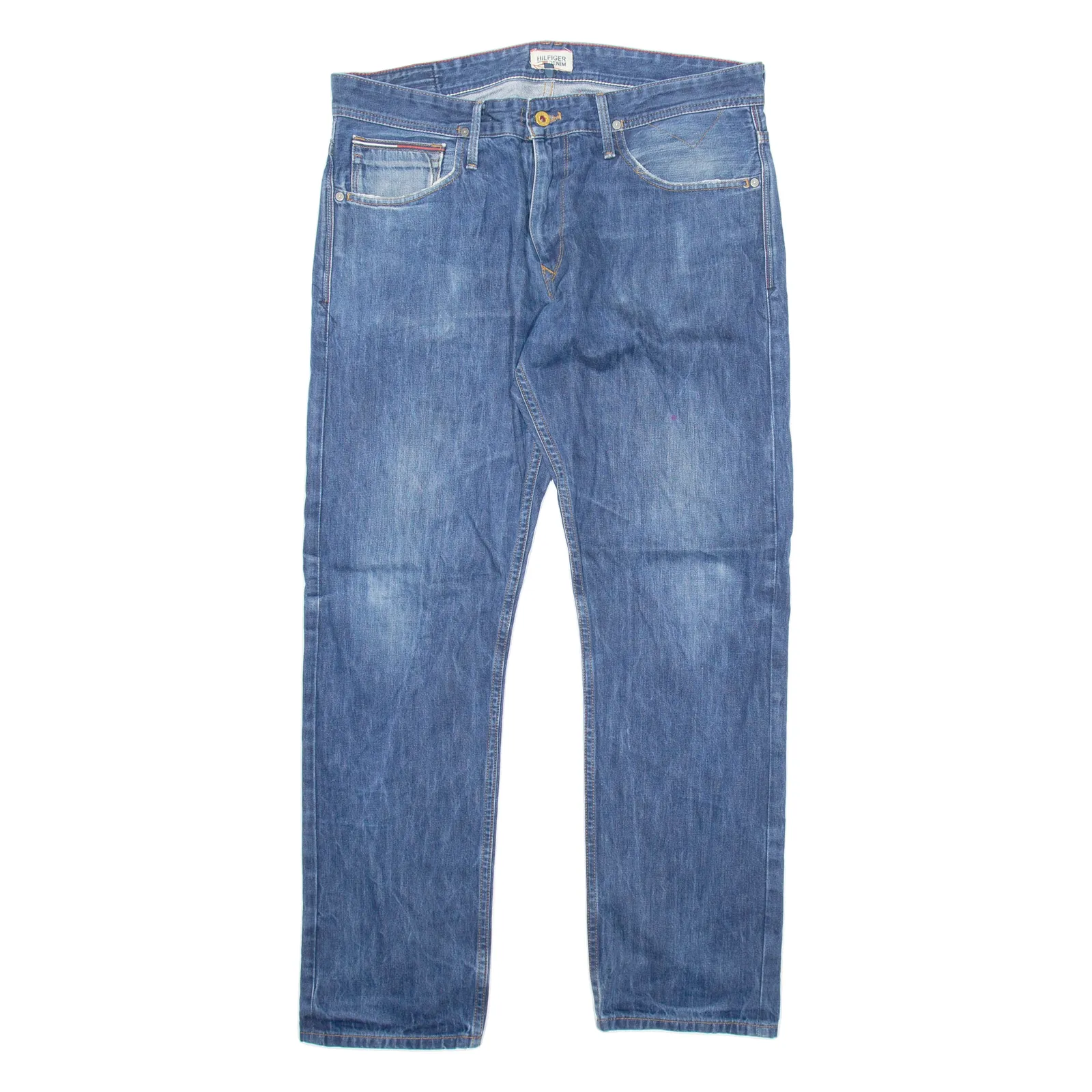 TOMMY HILFIGER Mens Jeans Blue Regular Straight W36 L32