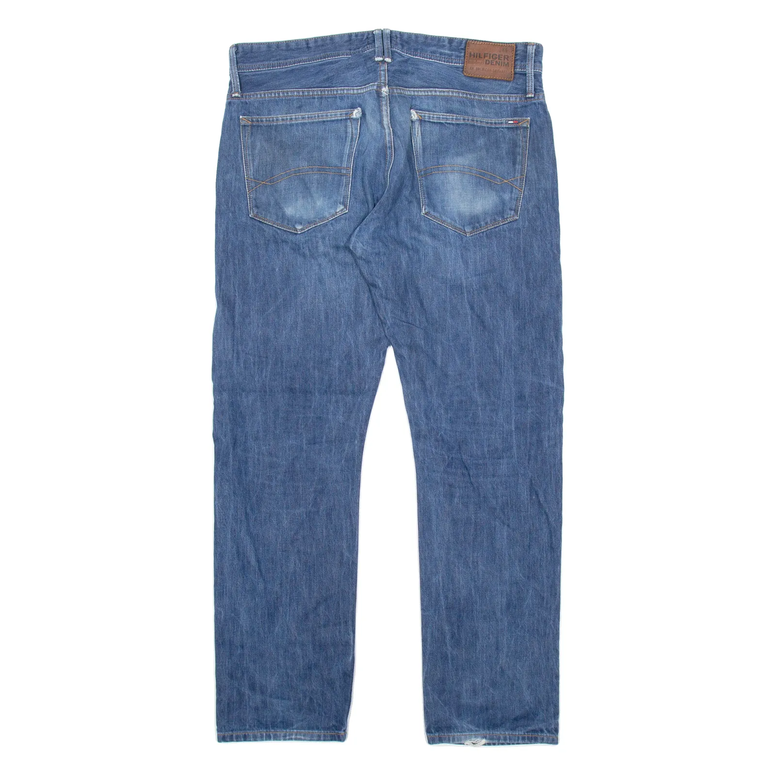 TOMMY HILFIGER Mens Jeans Blue Regular Straight W36 L32