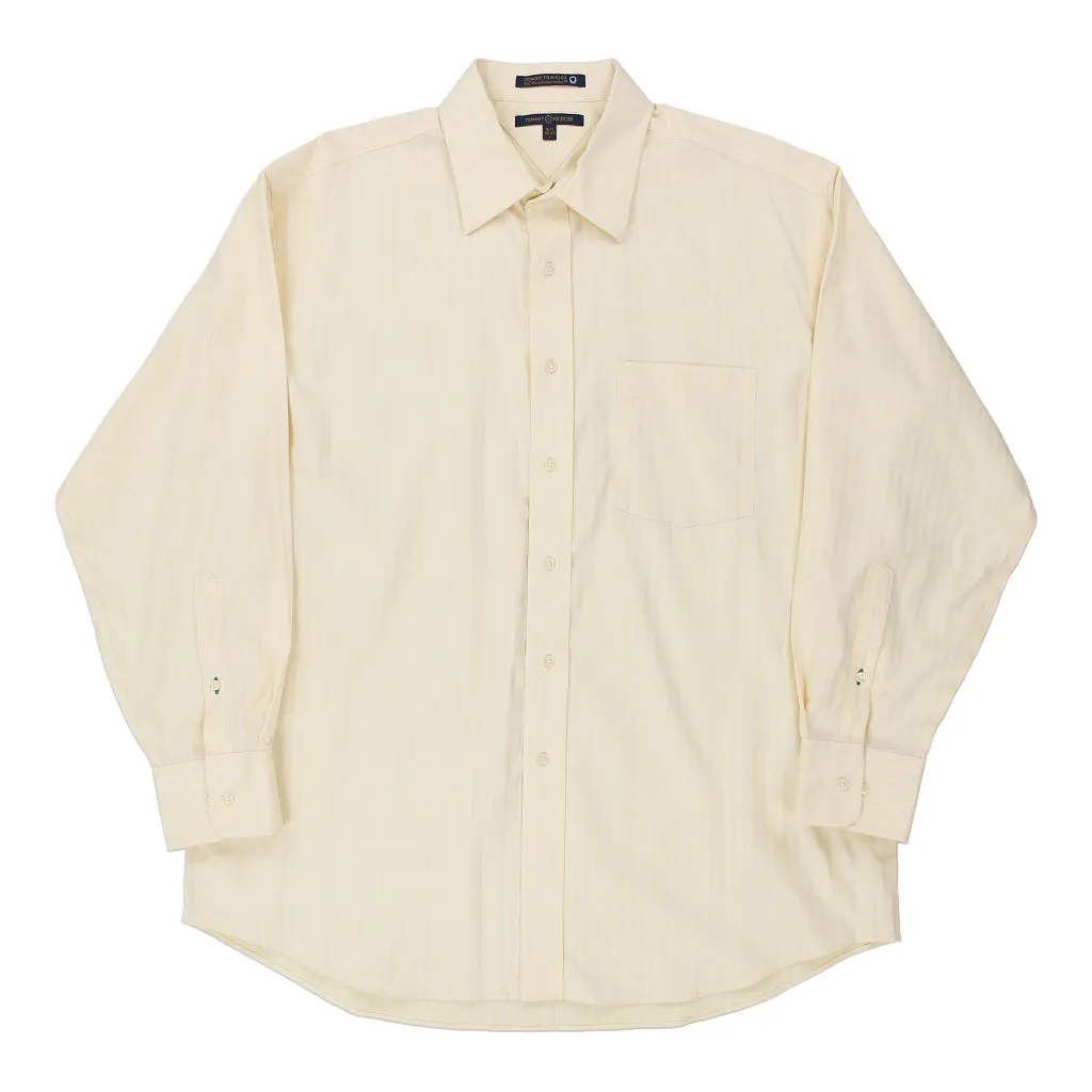 Tommy Hilfiger Striped Shirt - Large Yellow Cotton