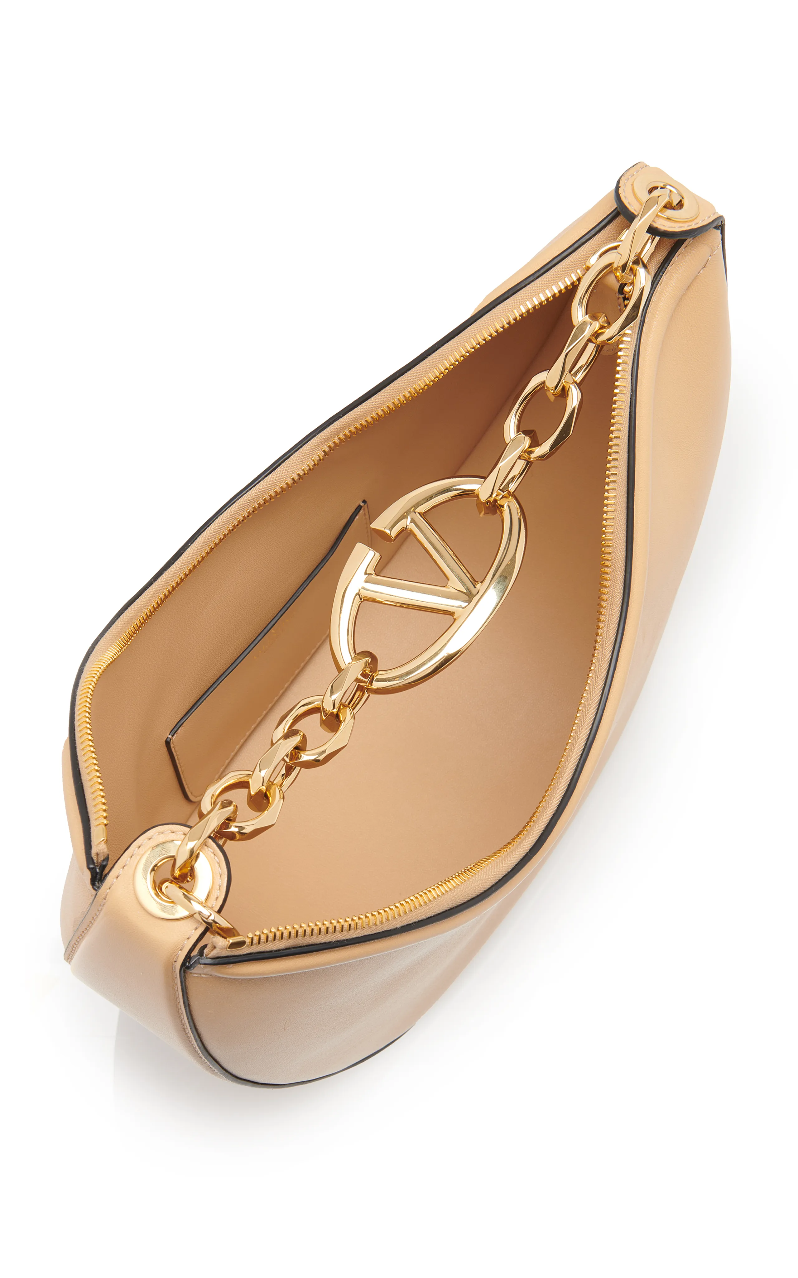 Valentino Garavani VLogo Chain Leather Hobo Bag