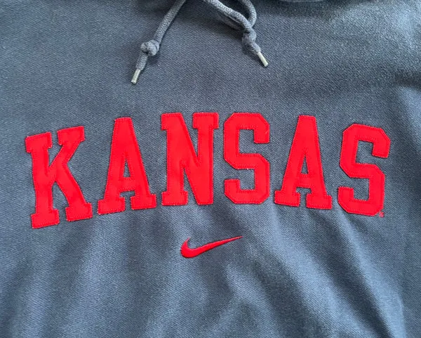 WESTSIDE STOREY VINTAGE | VINTAGE 90S KU JAYHAWKS NIKE MIDDLE SWOOSH HOODIE