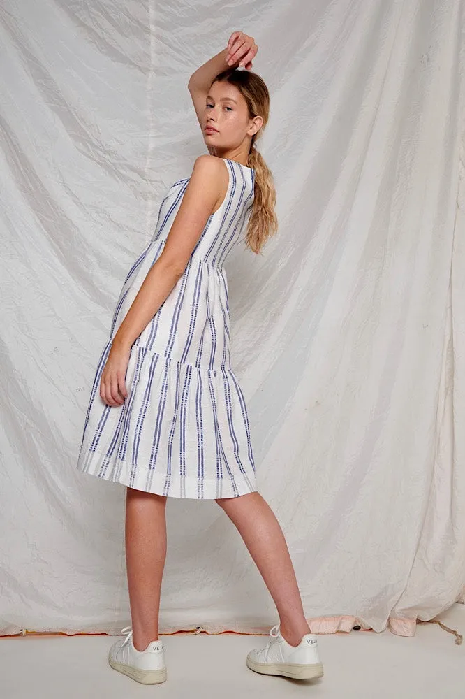 Wiley’s Dress - Blue & White Stripe