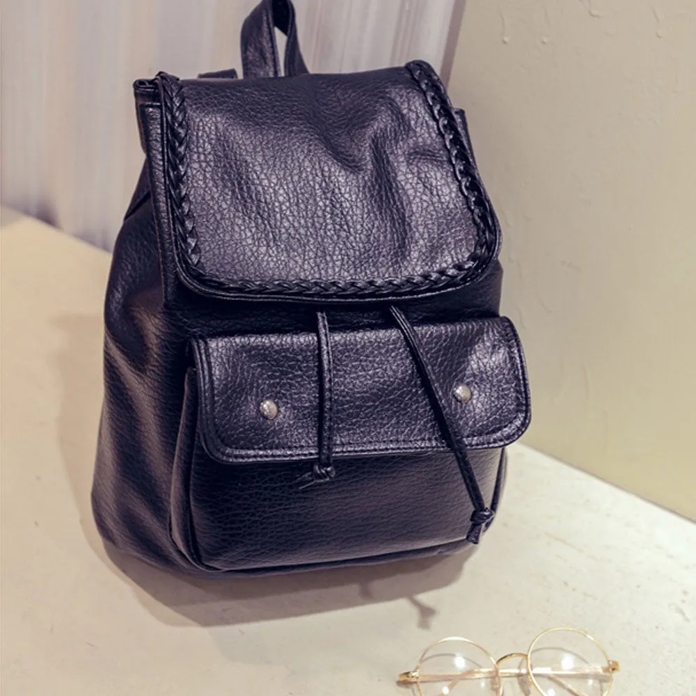 Women Backpack college wind schoolbag leather Mochila backpack For Teenagers Girls Korean travel bag backpacks