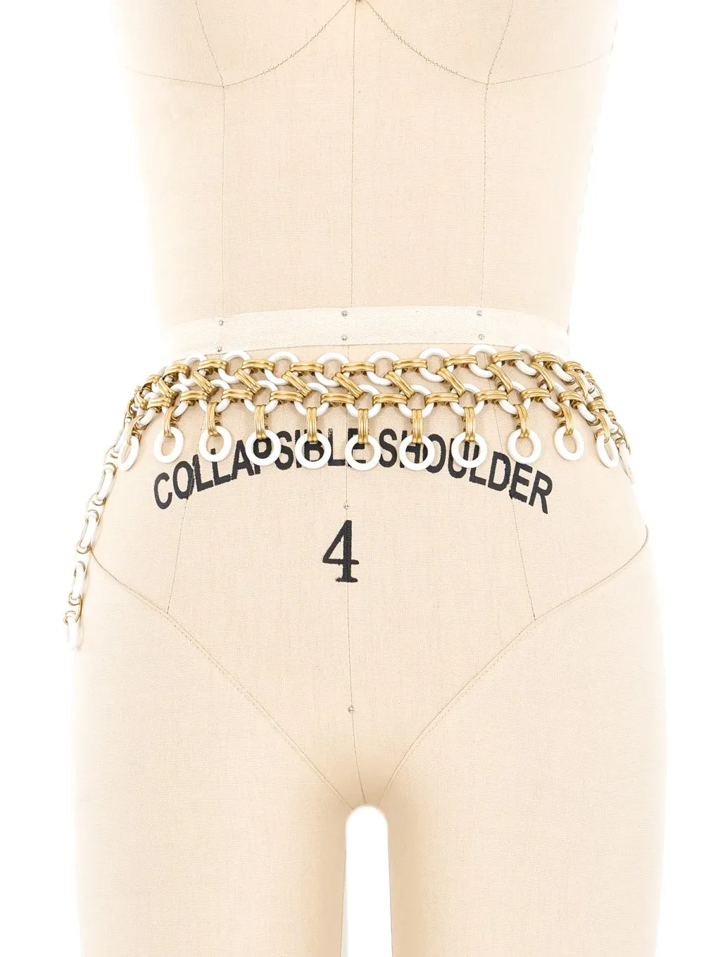 Yves Saint Laurent Enameled Chain Link Belt